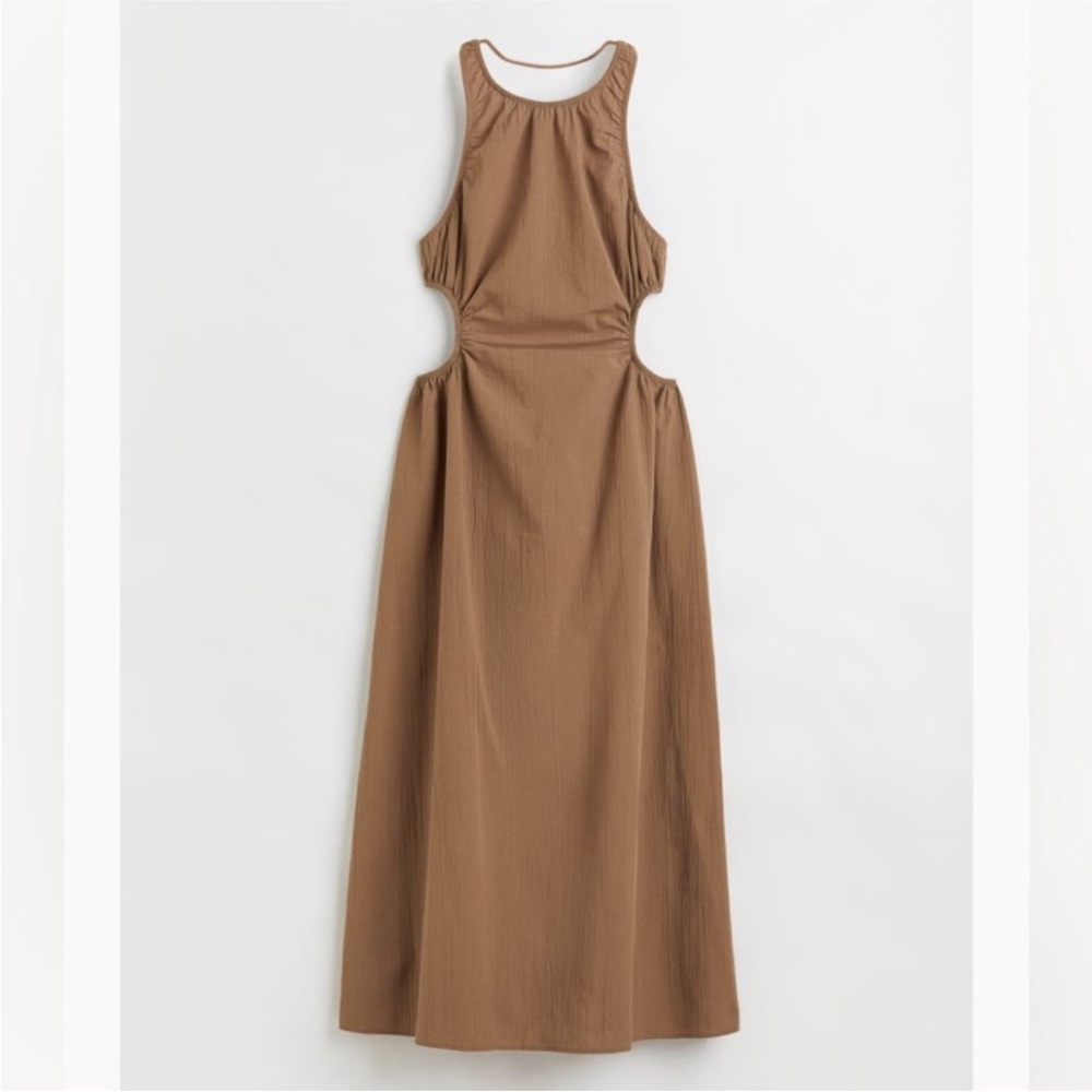 Gathered waist cut out dress